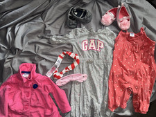 Carter's Old Navy GAP Baby Girl Clothing Lot 3-6M 6M Pink Gray Cotton Polka Dot