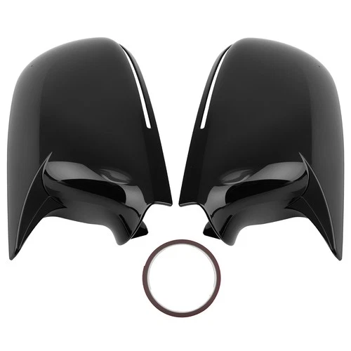 Mirror Cap Covers Pair for Audi A6 S6 RS6 A4 S4 2009-2018 Black ABS Plastic