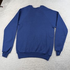 Vintage Blank Sweatshirt Mens M Dark Blue Made in USA Sturdy Sweats by Lee