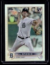 2022 Topps Heritage Silver Foil Beau Brieske RC Detroit Tigers #US23