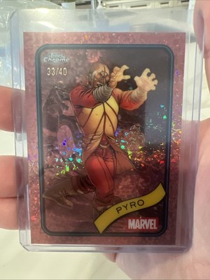 PYRO 2025 TOPPS CHROME MARVEL ROSE GOLD MINI DIAMOND REFRACTOR 33/40