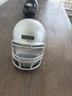Silver Metallic Open Face Football Helmet Novelty w/ White Facemask DAD — photo 2