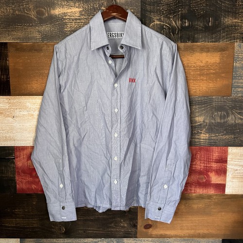 Dirk Bikkembergs, Dirk Bikkembergs Mens Shirt Button Up Shirt Jacket Blue 44 M