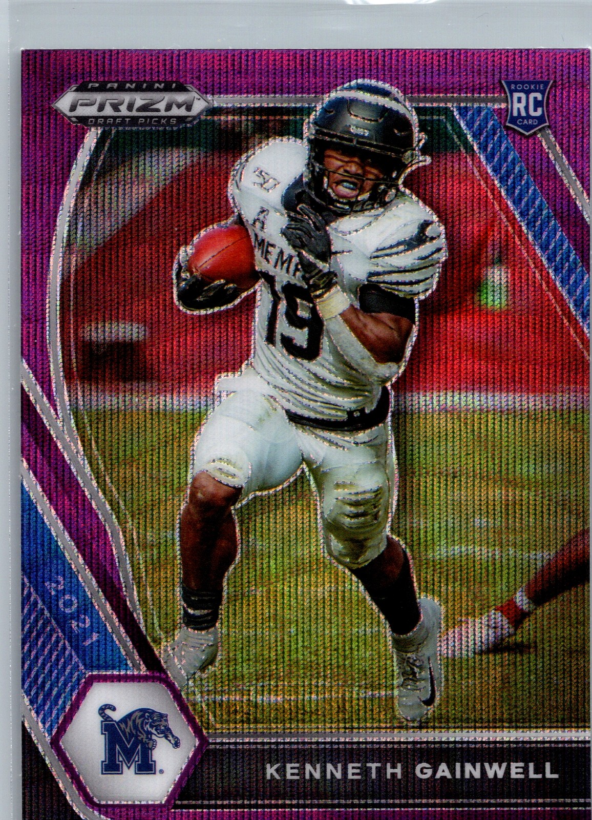 2021 Panini Prizm Draft Picks Collegiate #113 Kenneth Gainwell Purple Wave