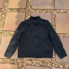 Vintage Levi's Black Denim Field Jacket Sherpa Lined