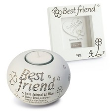 Image of Said with Sentiment Candle Holder & Frame: Best Friend