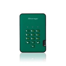 iStorage diskAshur2 256-bit 2TB USB 3.1 secure encrypted hard drive - Green IS-D