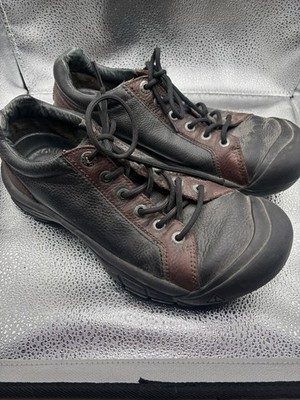 Keen Briggs Oxford Hiking Shoes Walking Leather Black and Brown Men's Size 10.5