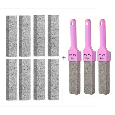 Pumice Stone Toilet Cleaner Stick   Natural Limescale & Stain Remover with Handl