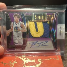 Panini Select Prizm Patch Auto Brandin Podziemski /15 Golden State Warriors