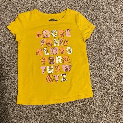 Oshkosh B'Gosh Bright Yellow Alphabet Tee Size 4t
