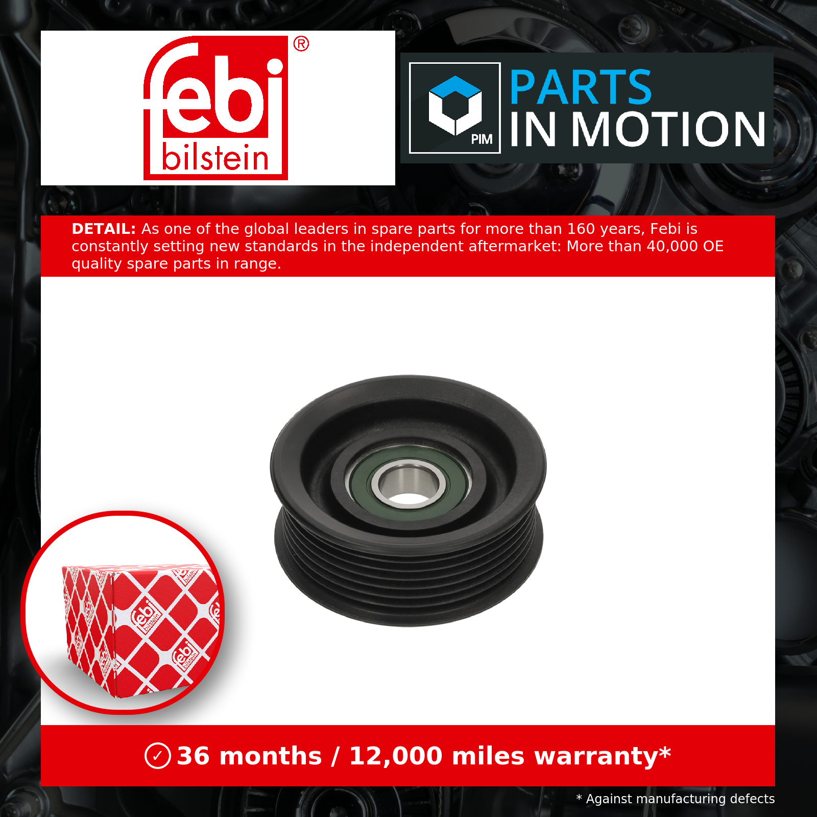 Aux Belt Idler Pulley fits HONDA CIVIC Mk8 1.8 09 to 12 R18A1 Guide Deflection