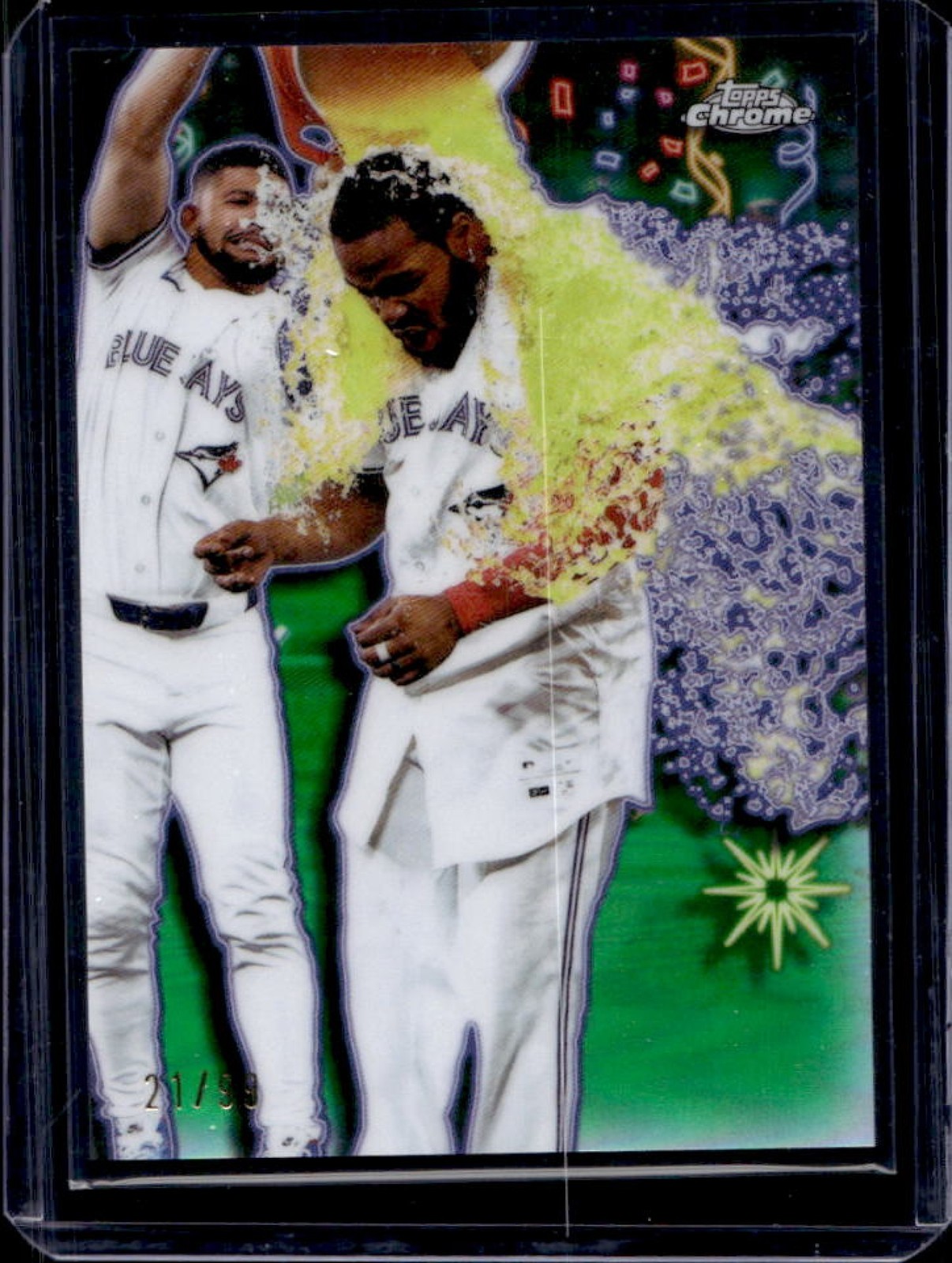 2025 Topps Chrome Update Vladimir Guerrero Jr. Celebracion Green Refractor #/99