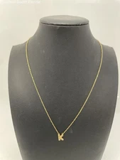 Gold With Diamonds Chain/Pendant (Stamped 585-Tested 14.06KT,13.93KT) 2.2g
