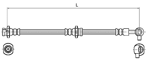 Metzger Bremsschlauch 4110131 FüR Nissan, Vorderachse Links-image