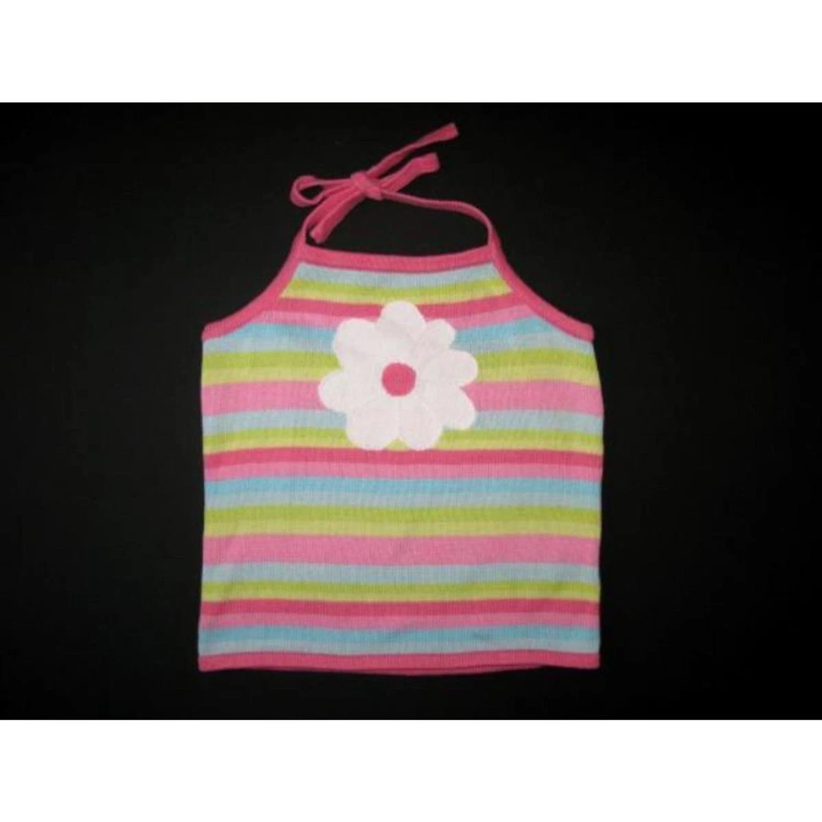 Haut Sans Manches Gymboree Pour Fille – Taille 6 – Rayures Pêche – NEUF