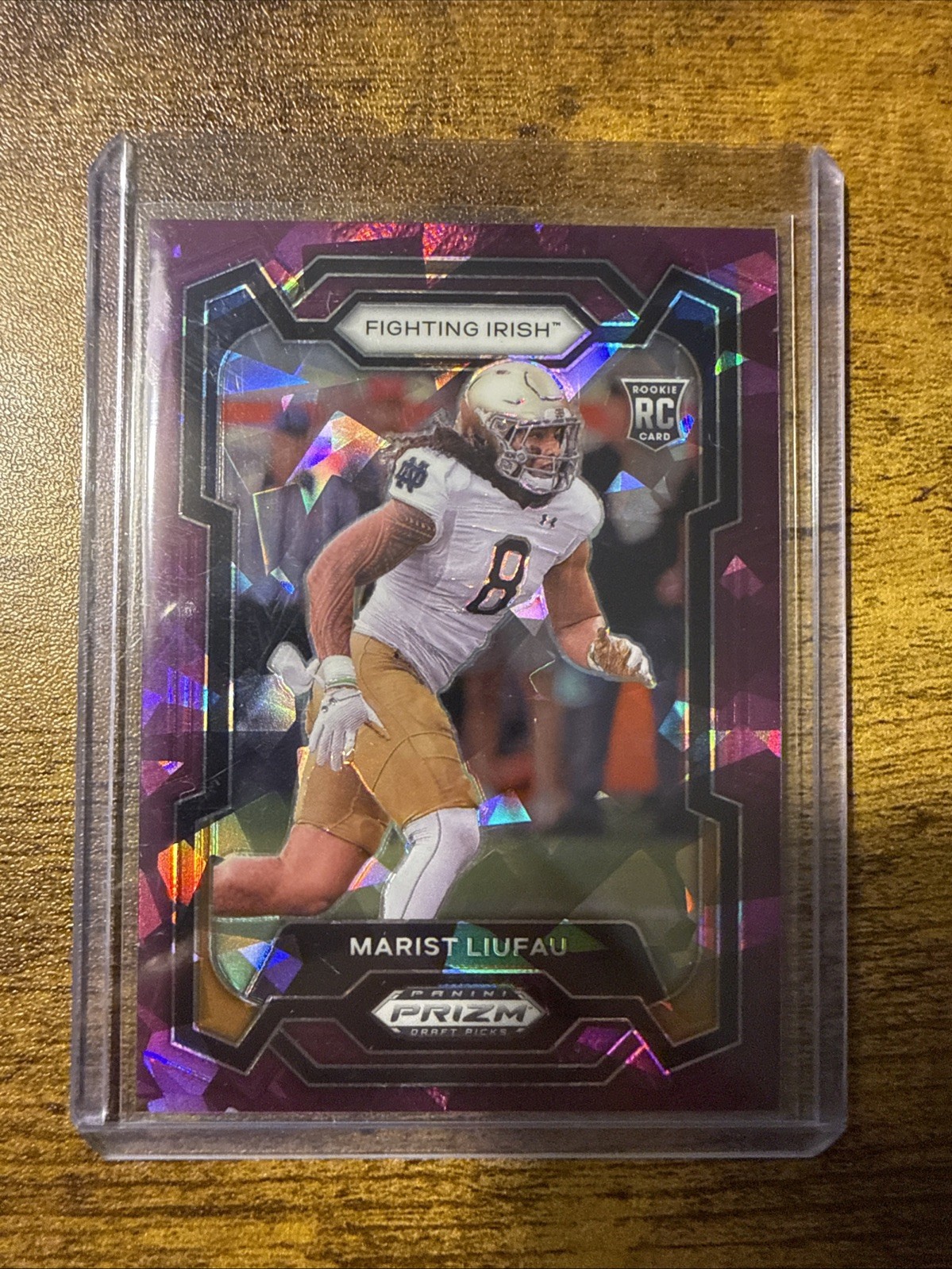 Marist Liufau Panini Prizm Draft Picks #178 Purple Ice