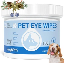 200Pc Dog Pet Cat Eye Wipes Lavender PH Hypoallergenic Sensitive Tear Cleaner