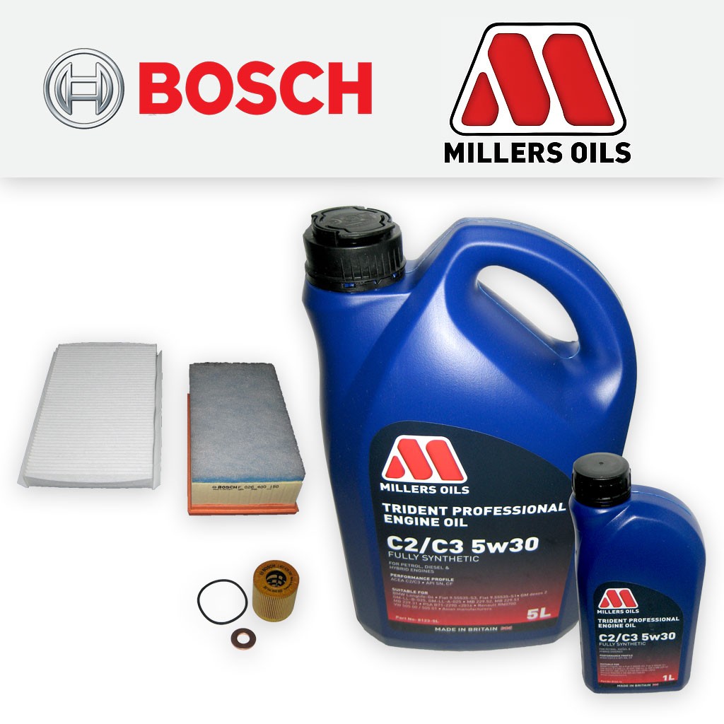 SERVICE KIT PEUGEOT 308 2.0 HDI DW10CTED4 OIL AIR CABIN FILTERS +OIL (2011-2014)