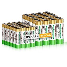 AA and AAA Batteries 48 Pack Combo - 24 Double A + 24 Triple A 1.5V Alkaline ... 0.42 per gallon