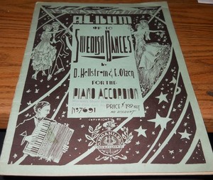 1933 Album of 10 Swedish Dances Piano Accordian D. Helstrom/Olzen