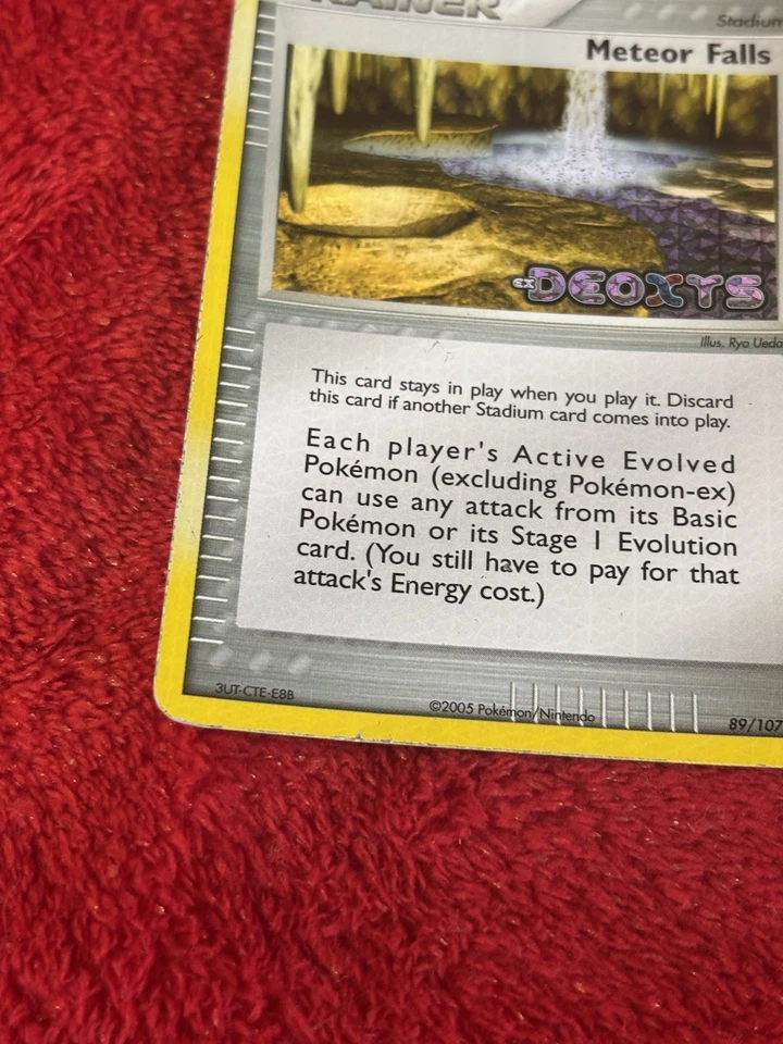 Meteor Falls 89/107 Deoxys Reverse Holo Pokémon Card Played - Image 4 of 4