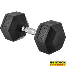 45lb Dumbbell Weights Hexagon Non Slip Grip Strength Training Fitness Home Gym
