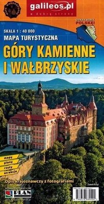 Mapa tur Góry Kamienne i Wałbrzyskie lam (Gory Walbrzyskie) / Plan