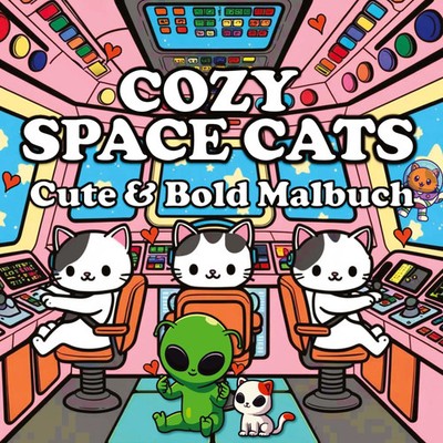 Katzen Malbuch - Cozy Malbuch - Space Cats: Katzen im Weltraum Cute & Chill...