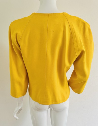 Givenchy Blazer Jacket Vintage 80’s Boutique Jellow Couture Viscose Size FR 38 S - Picture 14 of 23