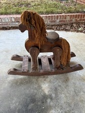 Vintage Children's Wood Rocking Horse  Solid, Sturdy Wood