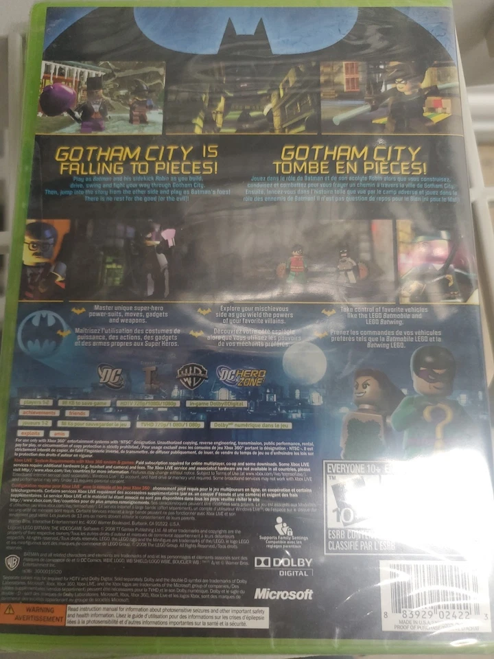 NEW Microsoft Xbox 360 LEGO Batman: The Videogame FACTORY-SEALED First Print - Image 2 of 3