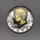 DANBURY MINT 1978 D KENNEDY HALF DOLLAR GOLD & SILVER Colored United State COIN