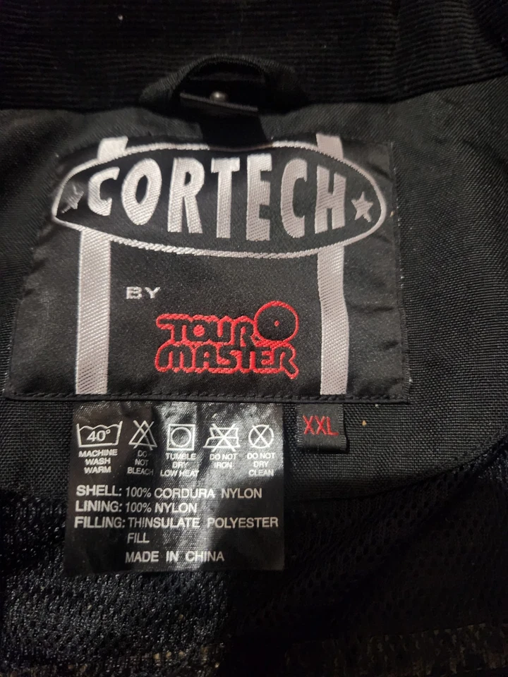 Chaqueta protectora de motocicleta Tour Master Cortech XXL para hombre negra usada Foto 4 de 4