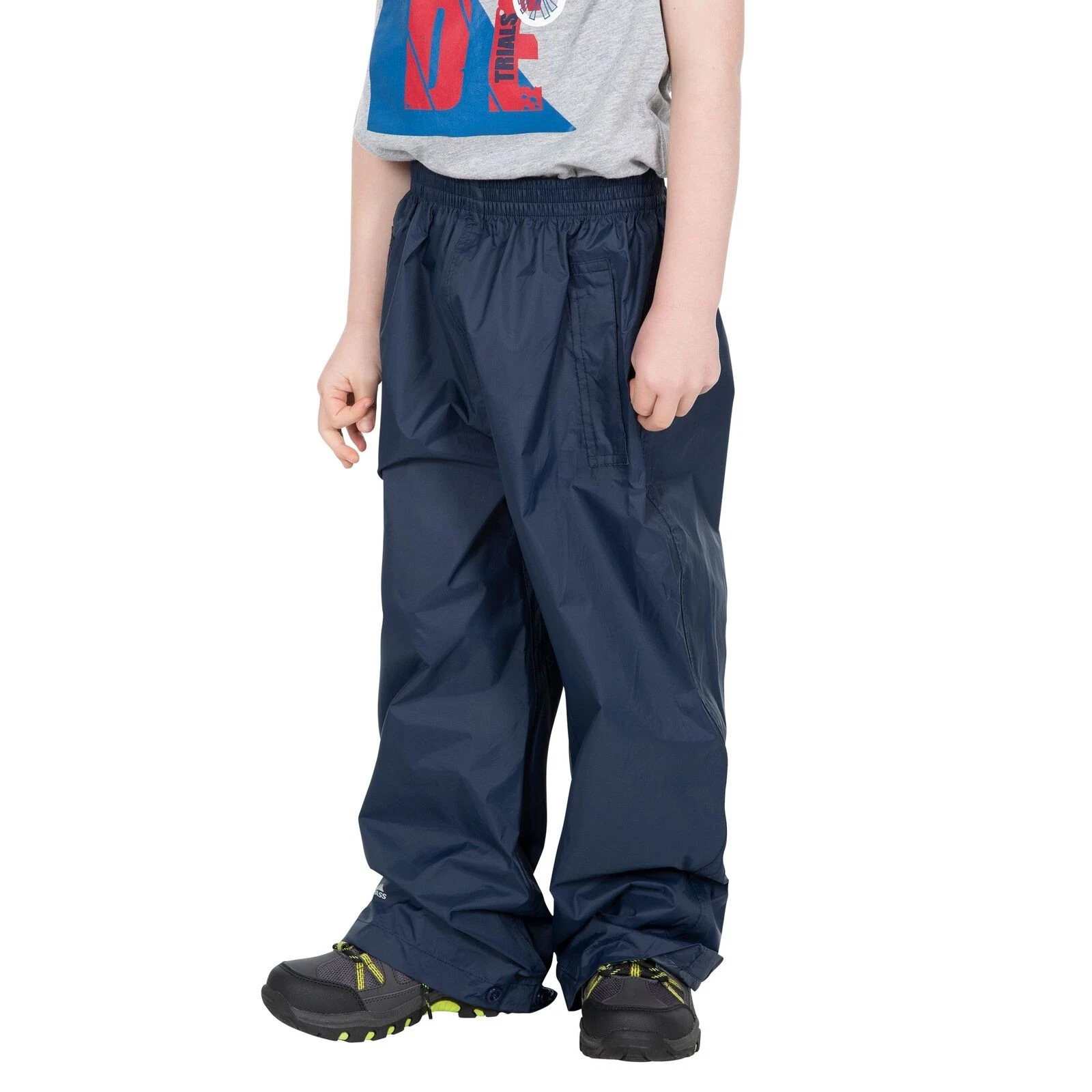 Trespass Kids Waterproof Trousers Packaway Breathable Qikpac