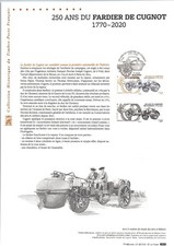 2020 Document officiel Timbre N°5435 250 ans du Fardier de Cugnot