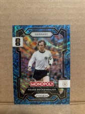 2026 FRANZ BECKENBAUER PANINI PRIZM WORLD CUP MONOPOLY #60 BLUE WAVE SP CARD