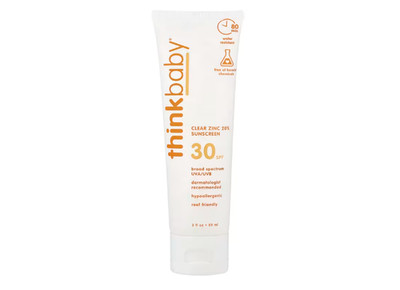 think, Thinkbaby, Klarer Zink-20%-Sonnenschutz, LSF 30, ohne Duftstoffe, 89 ml