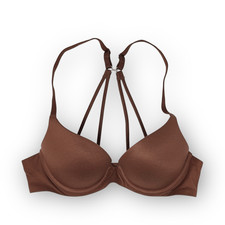 Aerie Real Sunnie Demi Push Up Underwire Bra Brown Women s Size 32A