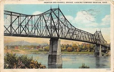 J62/ Ironton Ohio Postcard c1910 Russell Bridge Ohio River 388