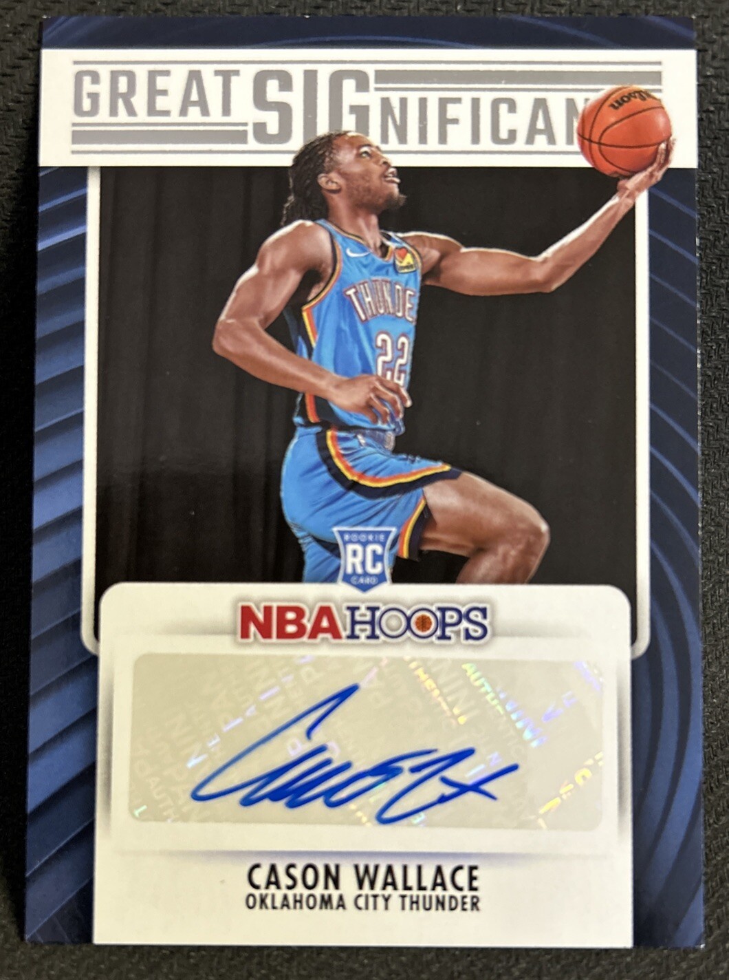 Cason Wallace 2023-24 Panini NBA Hoops Great Significance RC Autograph Thunder