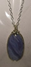 Image of Handmade blue lace agate necklace