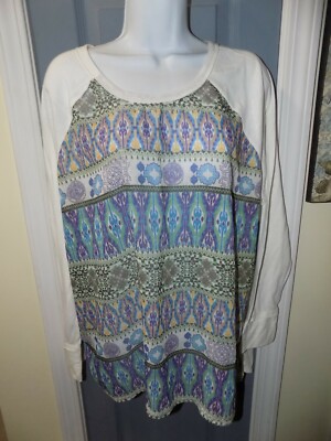 Dolled Up by F.A.N.G. Cream Color Long Sleeve Blouse Size 1XL Women's NWOT