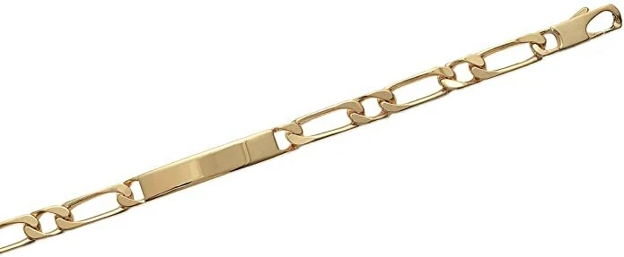 Bracciale a catena a mano placcato oro 14 carati per donna