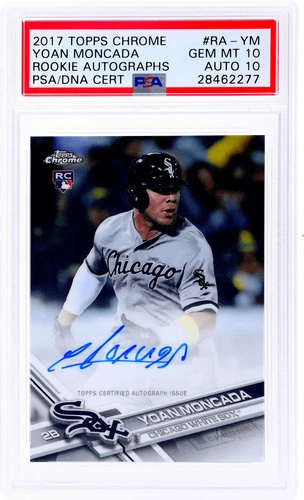 2017 Topps Chrome Yoan Moncada Rookie Auto #RAYM PSA 10/10