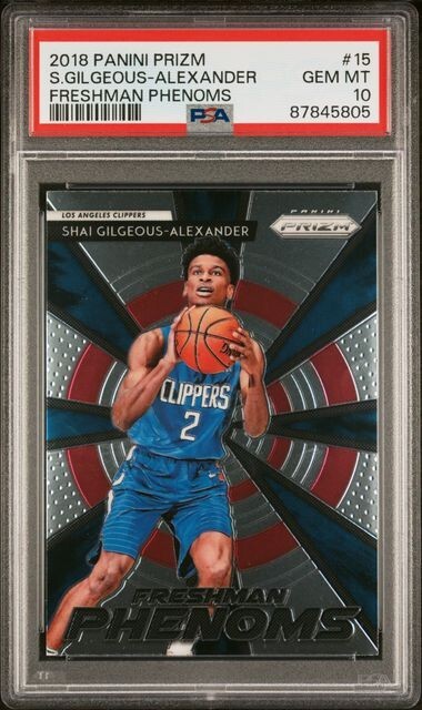 2018 Panini Prizm Shai Gilgeous-Alexander Freshman Phenoms #15 RC PSA 10