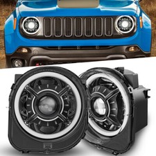 9  Inch Front DOT Led Headlights For Jeep Renegade 2015 2016 2017 2018 2019 2020