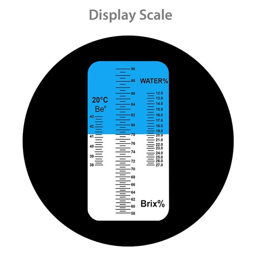 DHL Refraktometer Honig Imker Wasser Zucker Gehalt, Brix: 58-90% Wasser: 12-27% - Bild 13 von 16