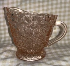 Jeanette Pink Depression Glass Replacement Creamer Vintage Diamond Pattern
