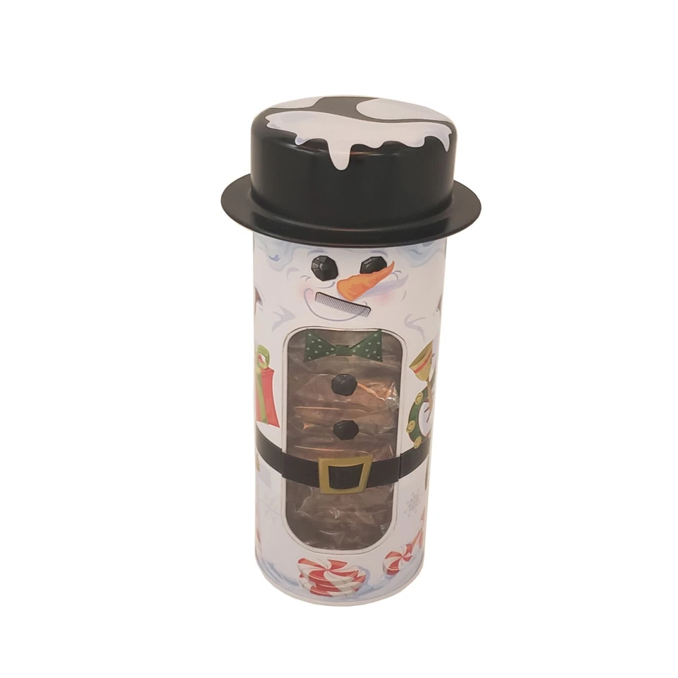 Jane Parker Classic Fruitcake Slices in a Snowman Holiday Tin FREE SHIPPING! - Image 2 of 4